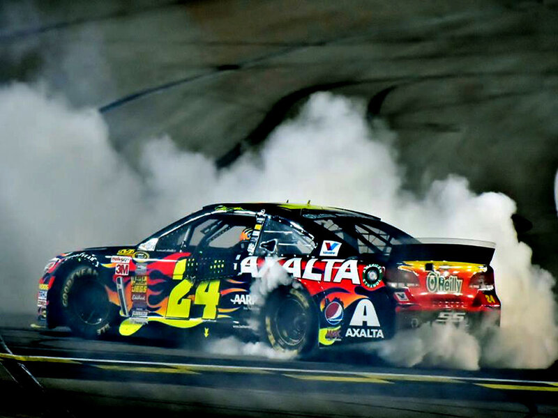 Race Car Drifting — Black, Dramatic, Night