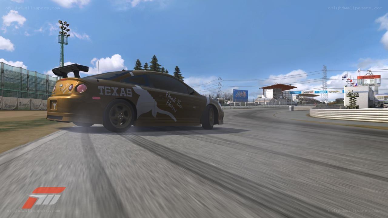 race car drifting on track