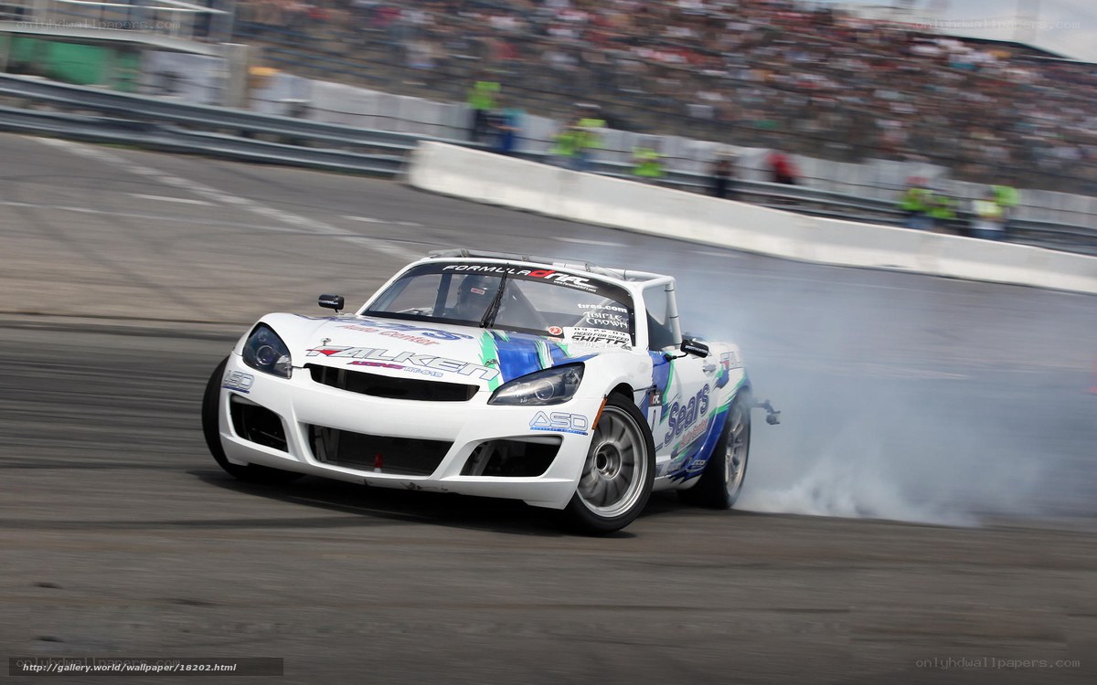 race car drifting on track