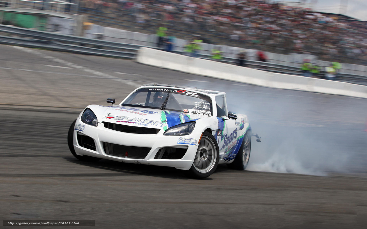 race car drifting on track