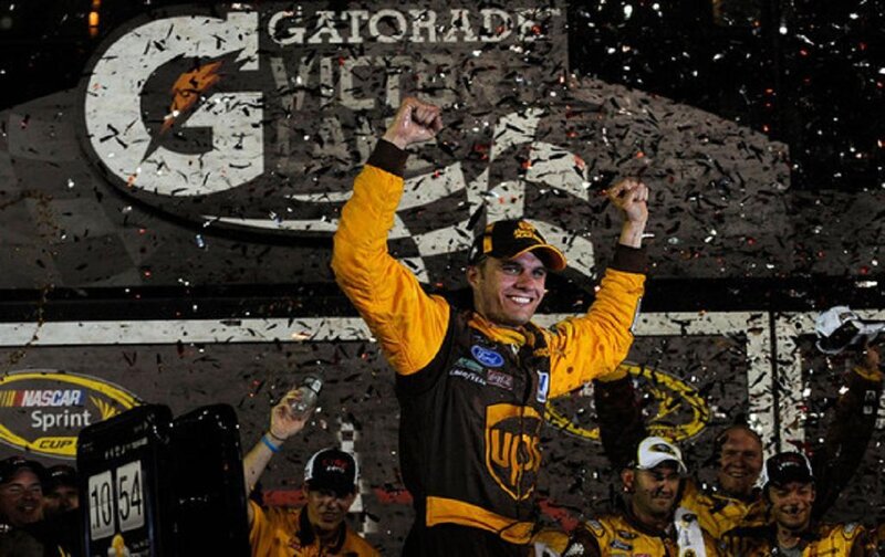 Race Car Driver Celebrating — Black
