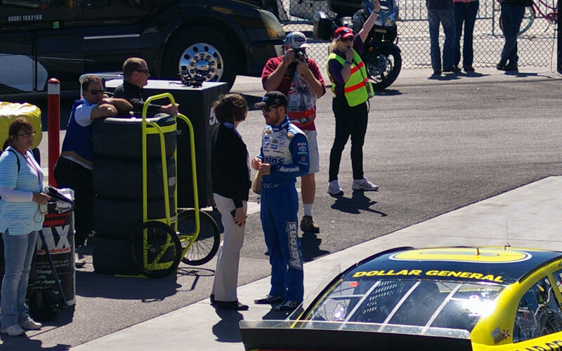 Race Car Driver in Pit Lane