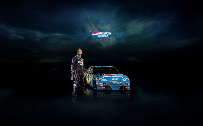 Race Car Driver with Car — Blue