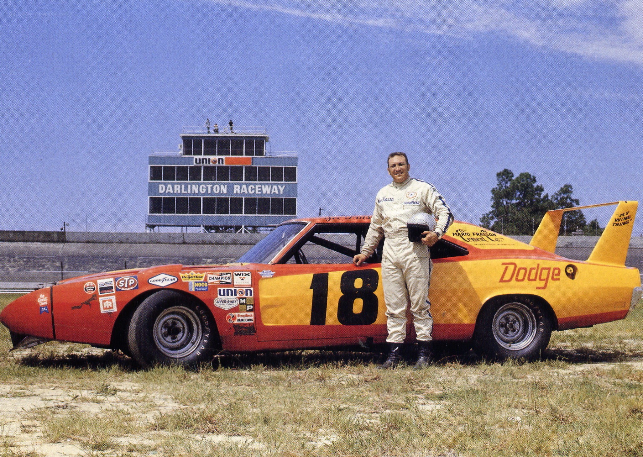 Race car driver with his car