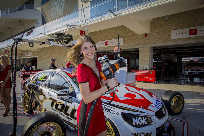 Race car driver with tool