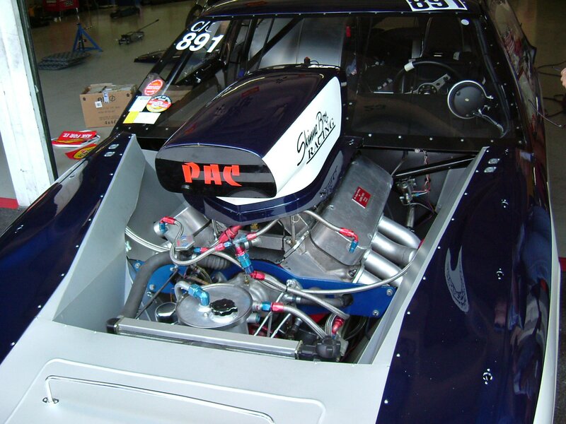 race car engine bay