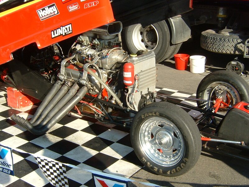 race car engine display
