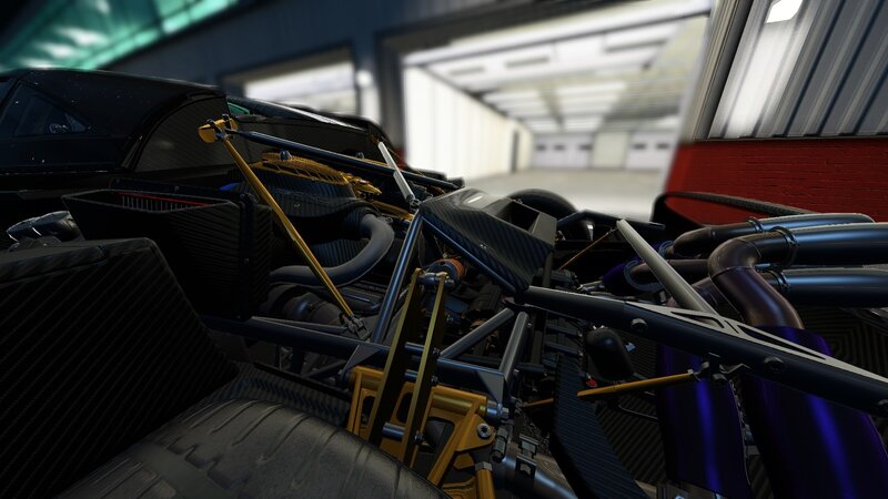 race car engine interior