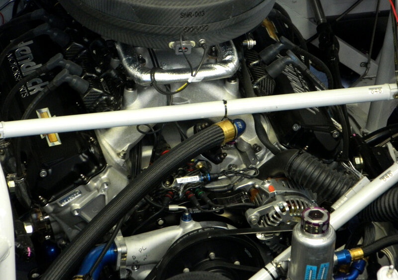 Race Car Engine — Silver
