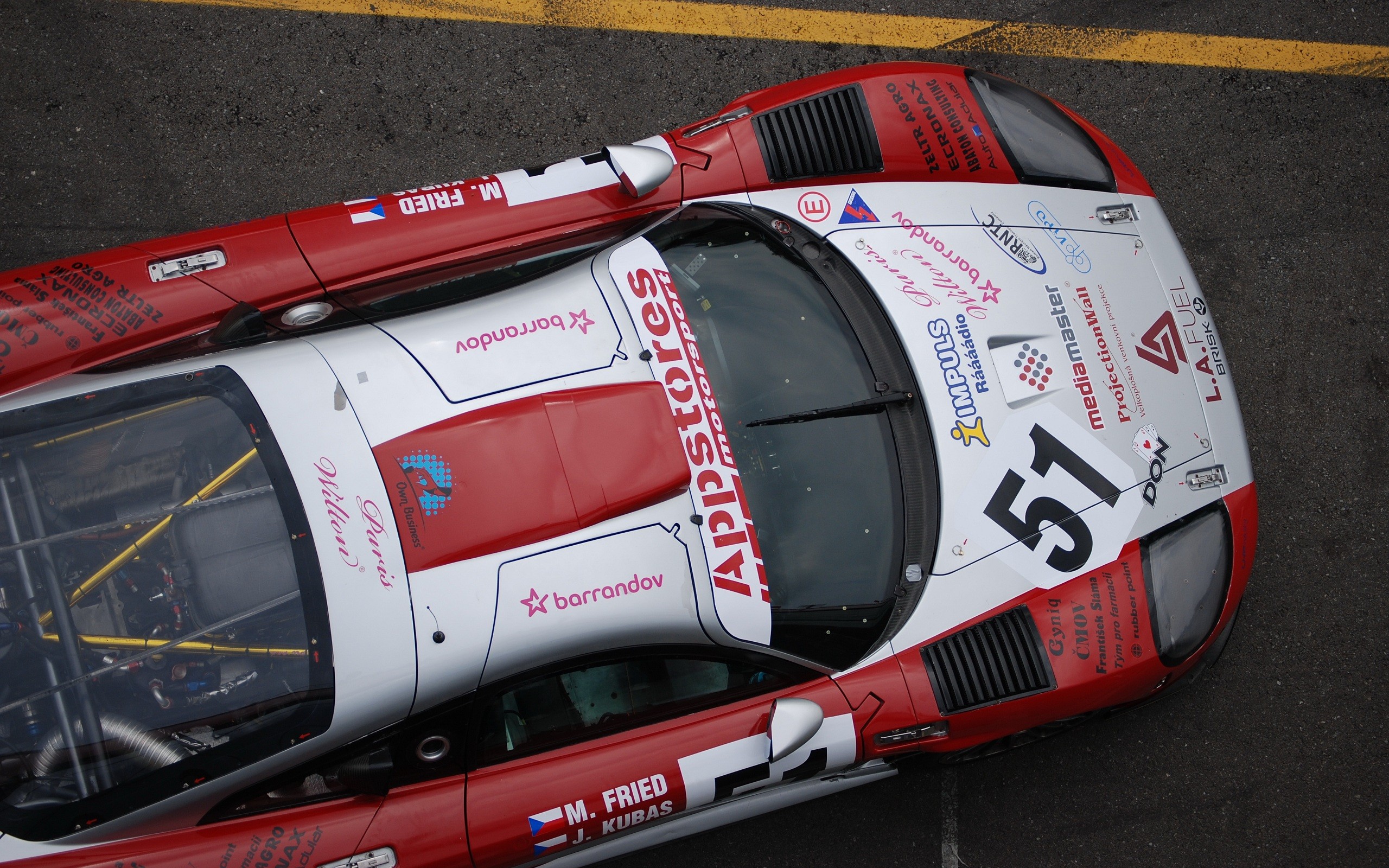 Race car from above