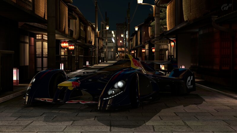 Race car in a Japanese street