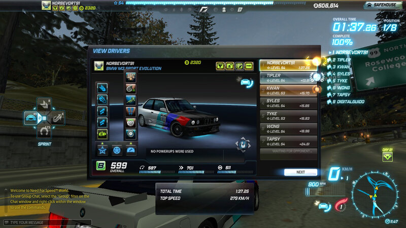 Race Car in Game Menu