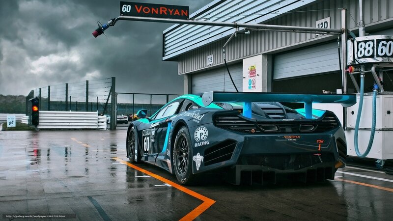 Race Car in Pit Lane — Black