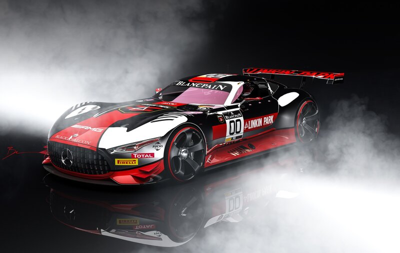 Race Car in Smoke