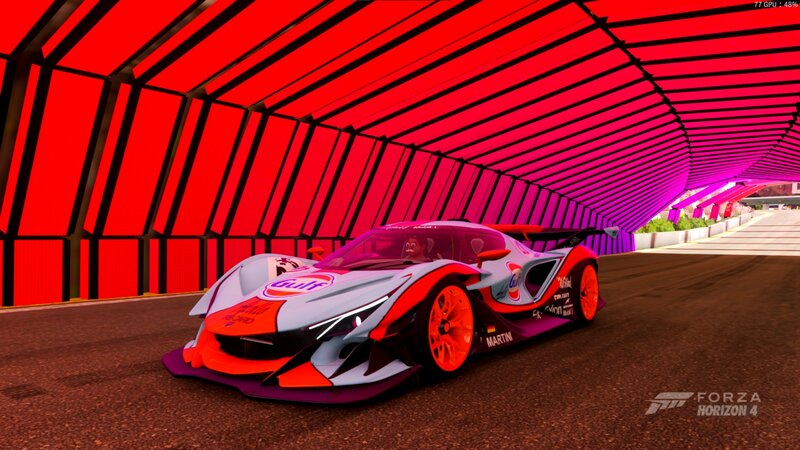 Race Car in Tunnel — Red