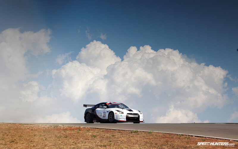 Race car on a track