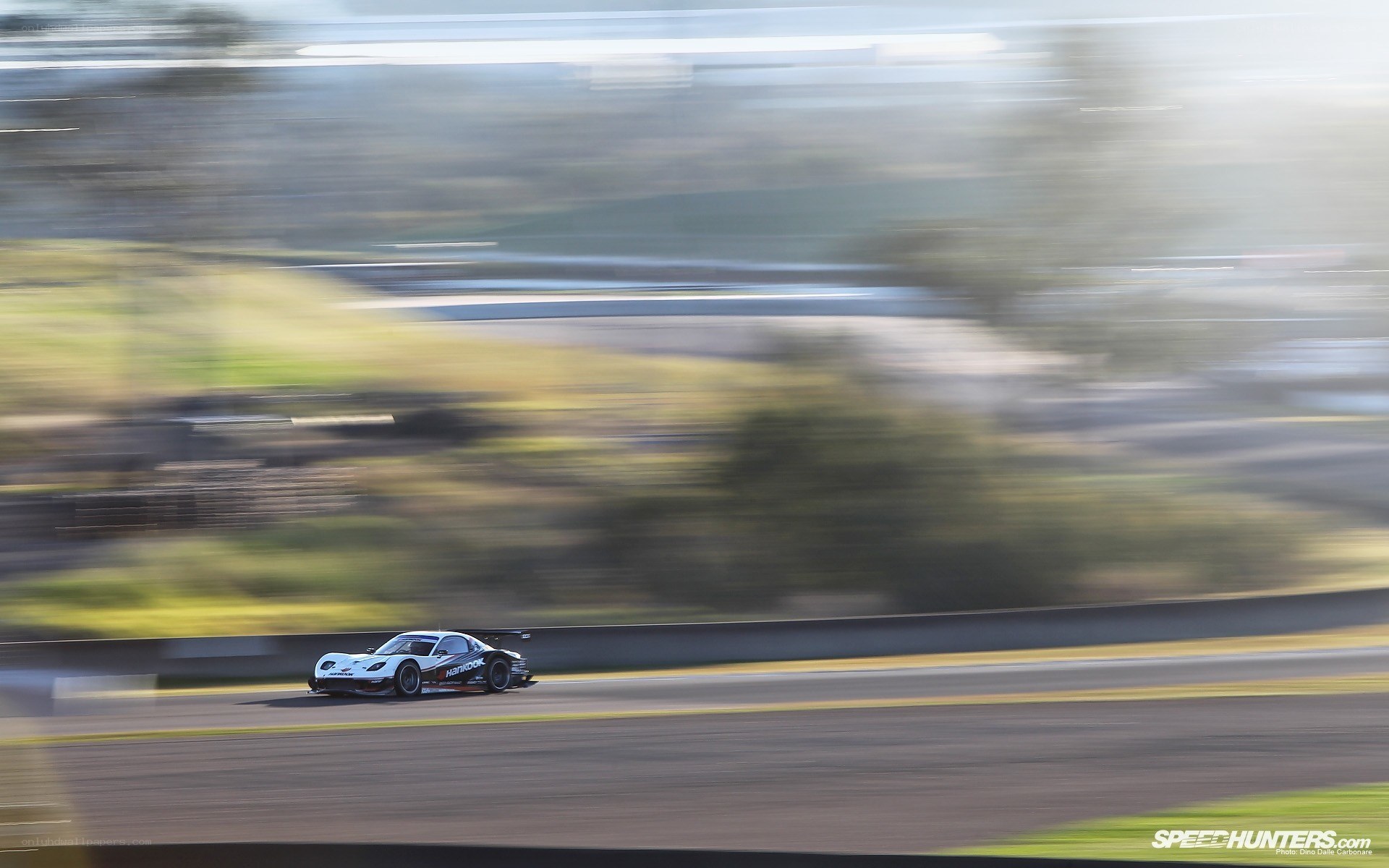Race car on a track
