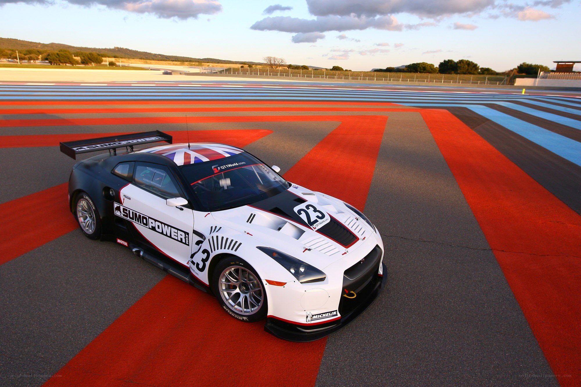 Race car on a track