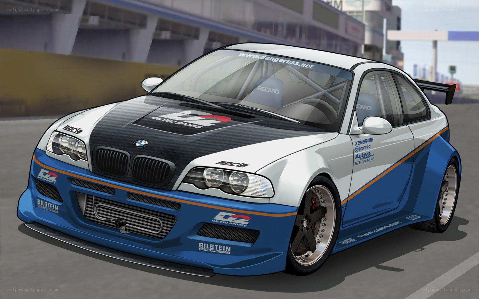 race car on a track