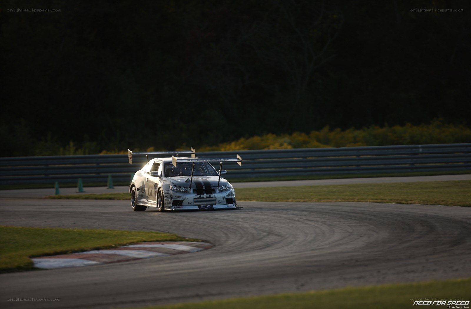 Race car on a track