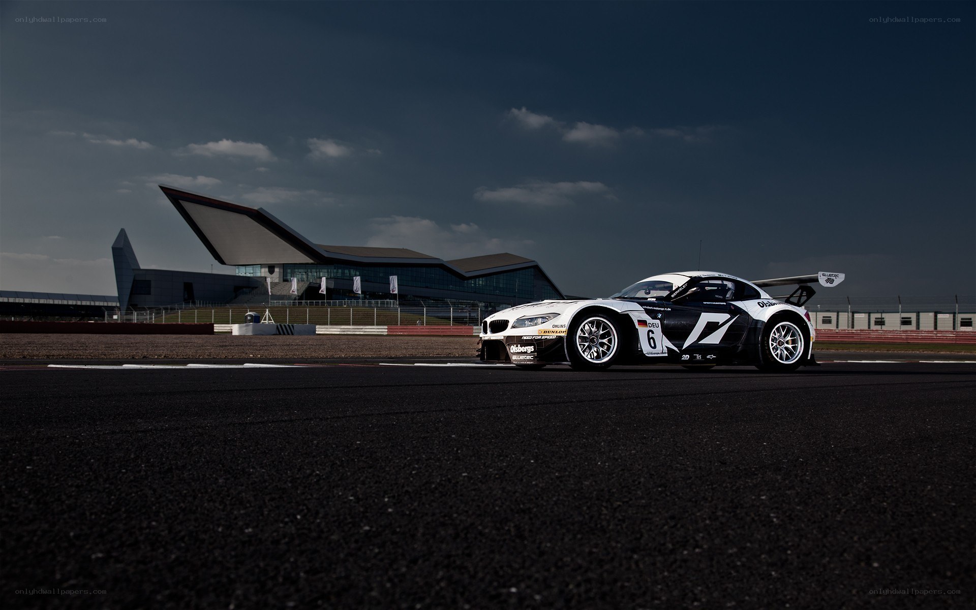 race car on a track