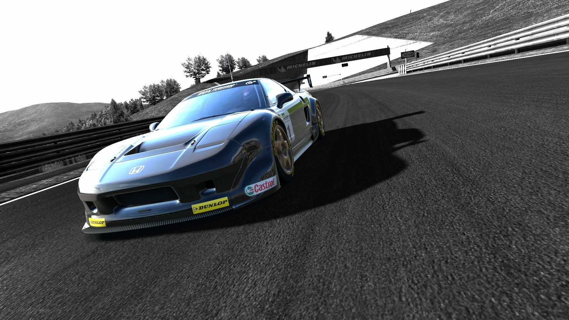 race car on a track
