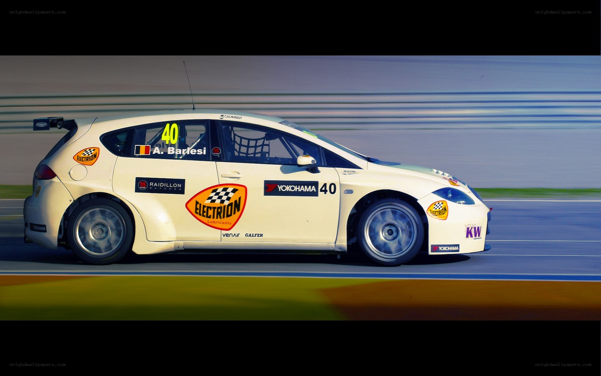 Race car on a track