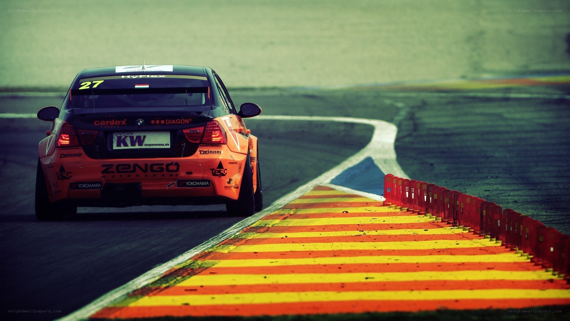 race car on a track