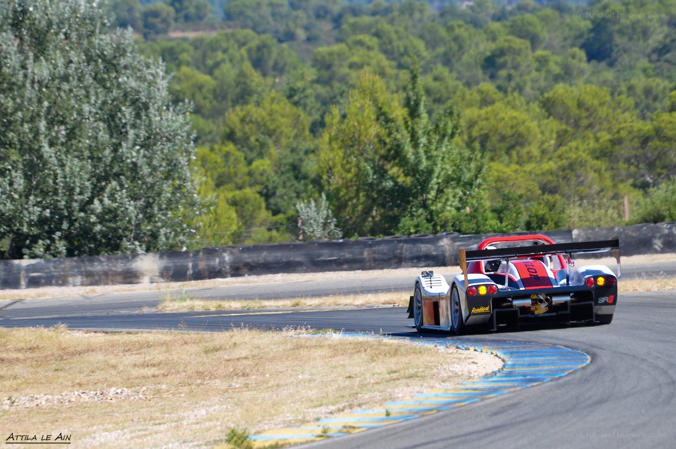 Race car on a track
