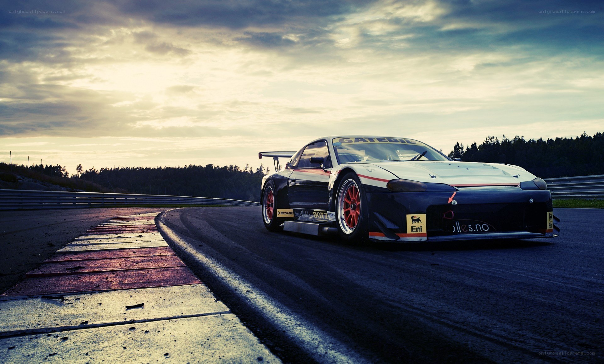 Race car on a track