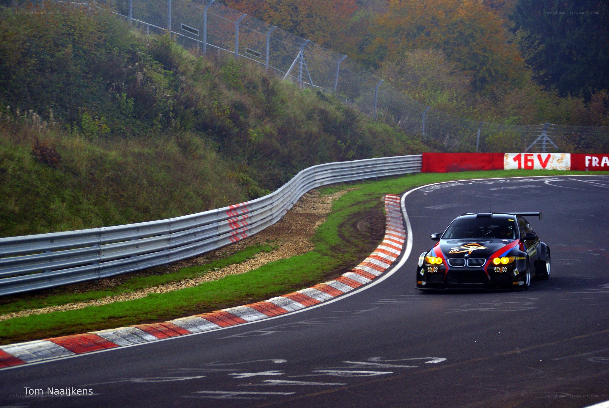 Race car on a track
