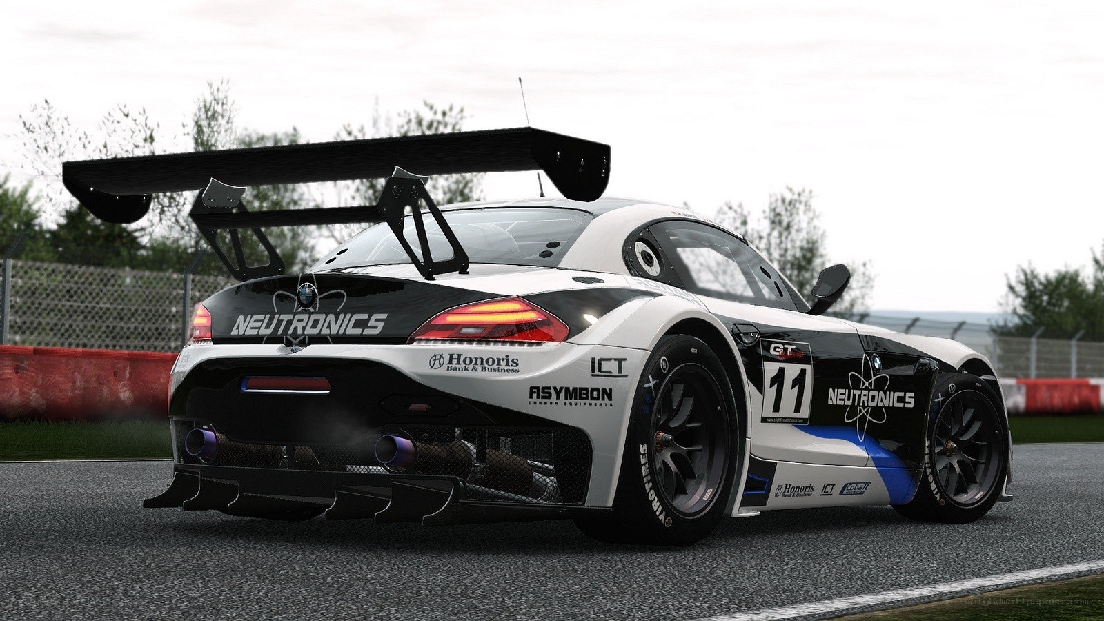 race car on a track
