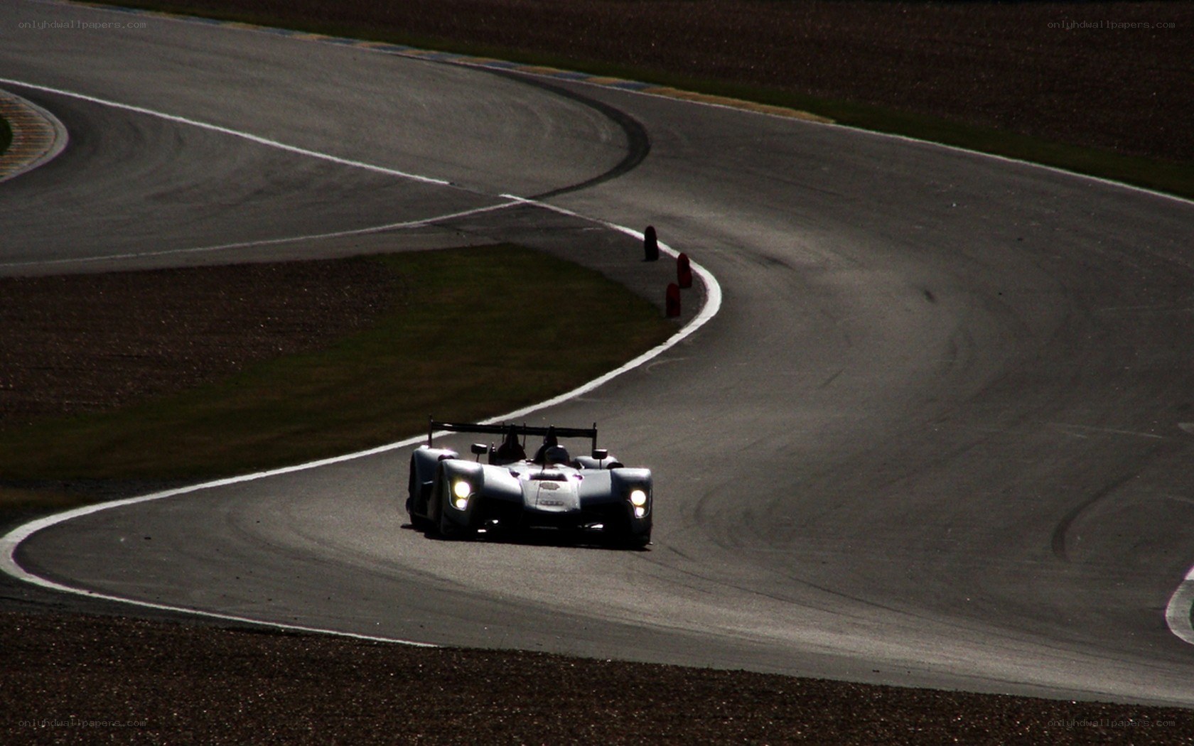 race car on a track