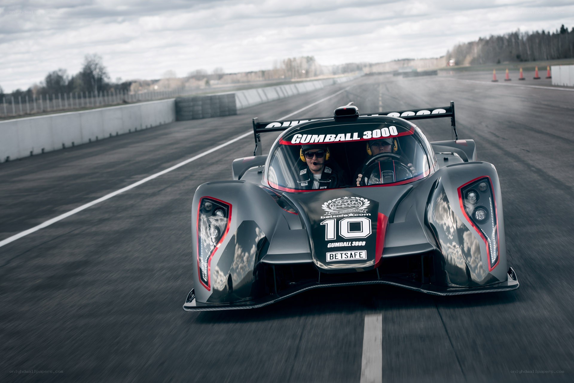 Race car on a track