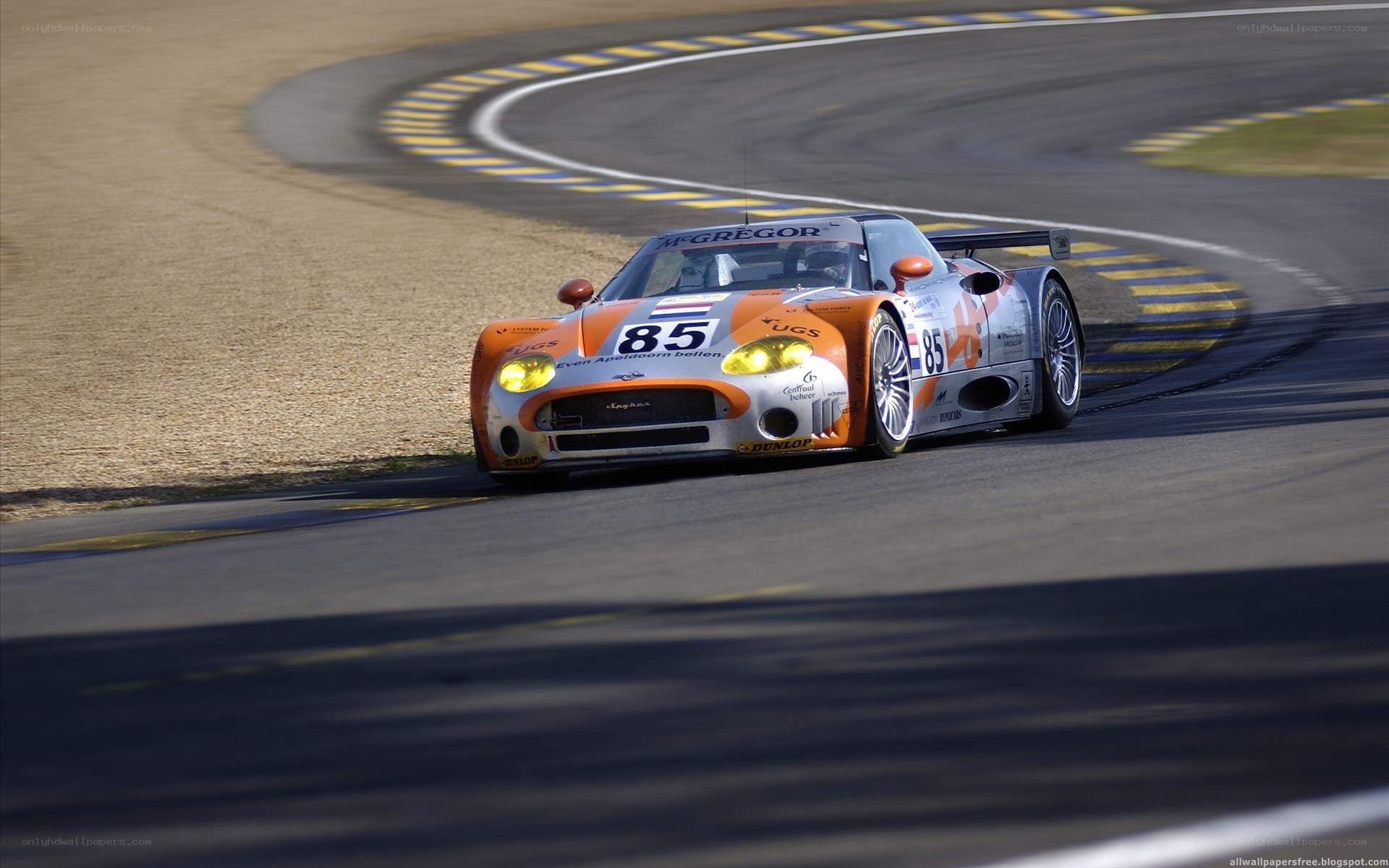 race car on a track
