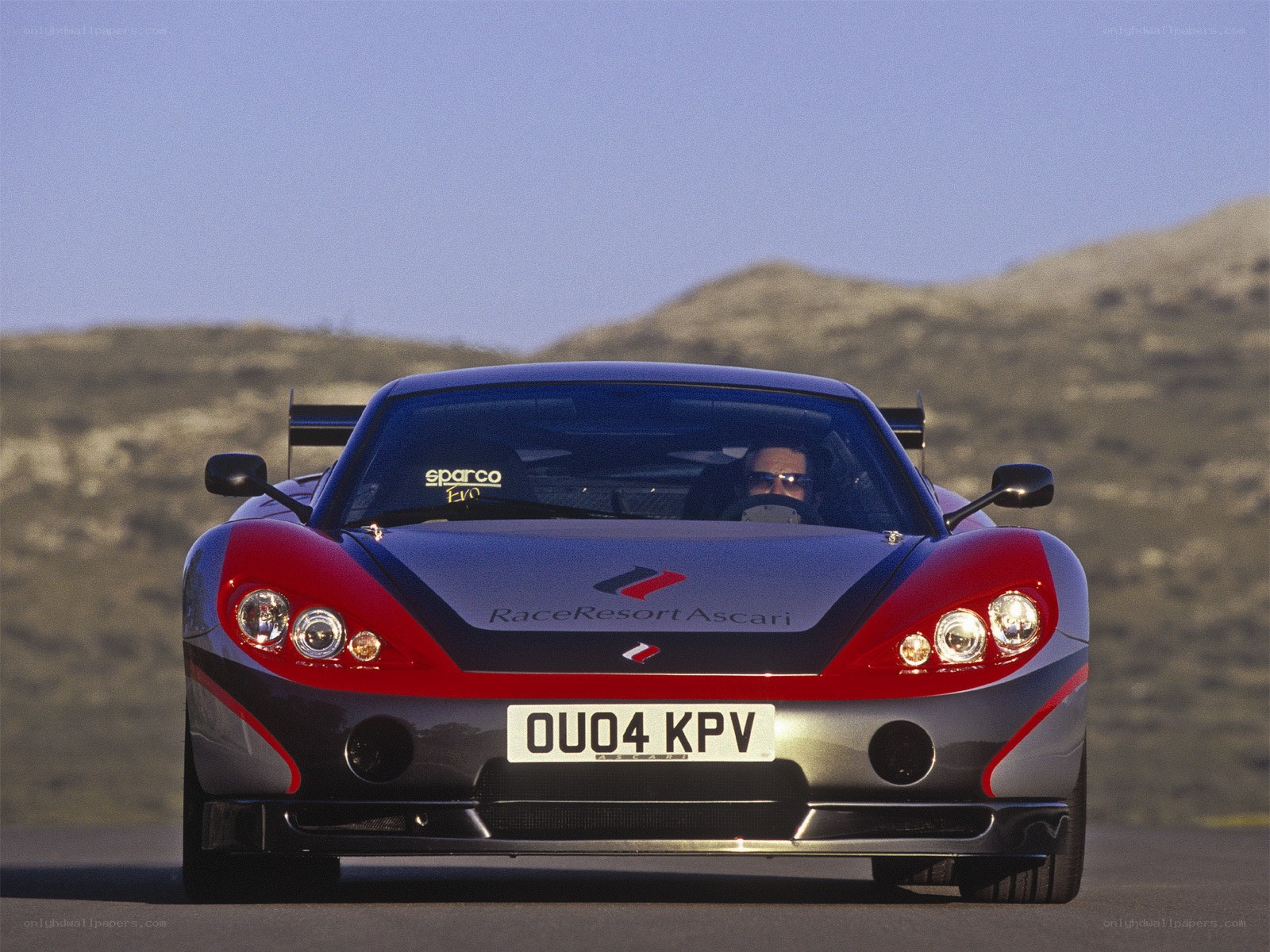 Race car on a track