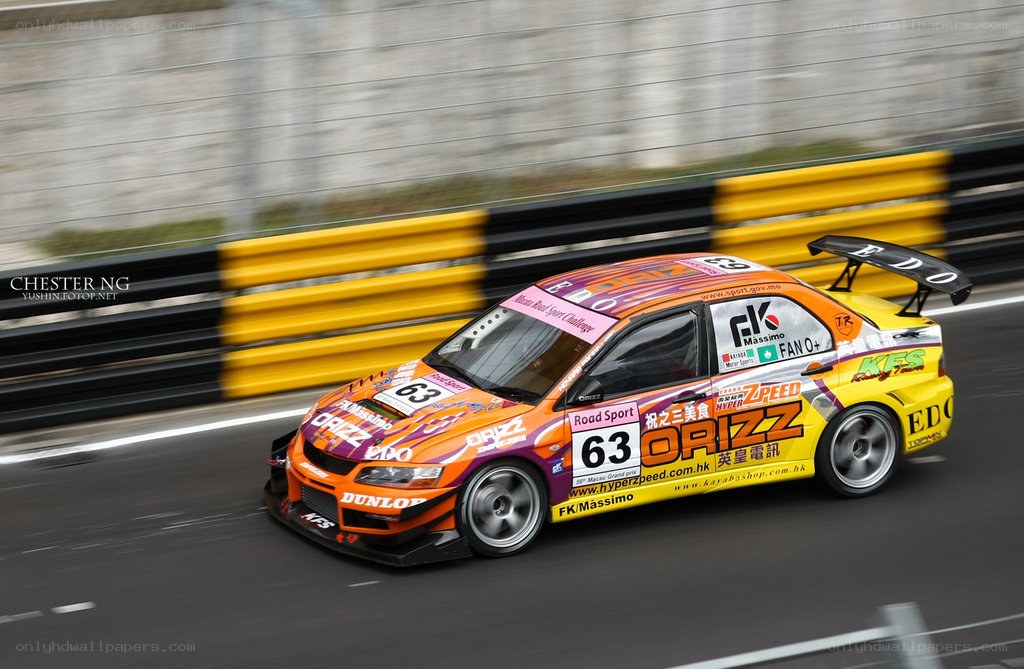 Race car on a track