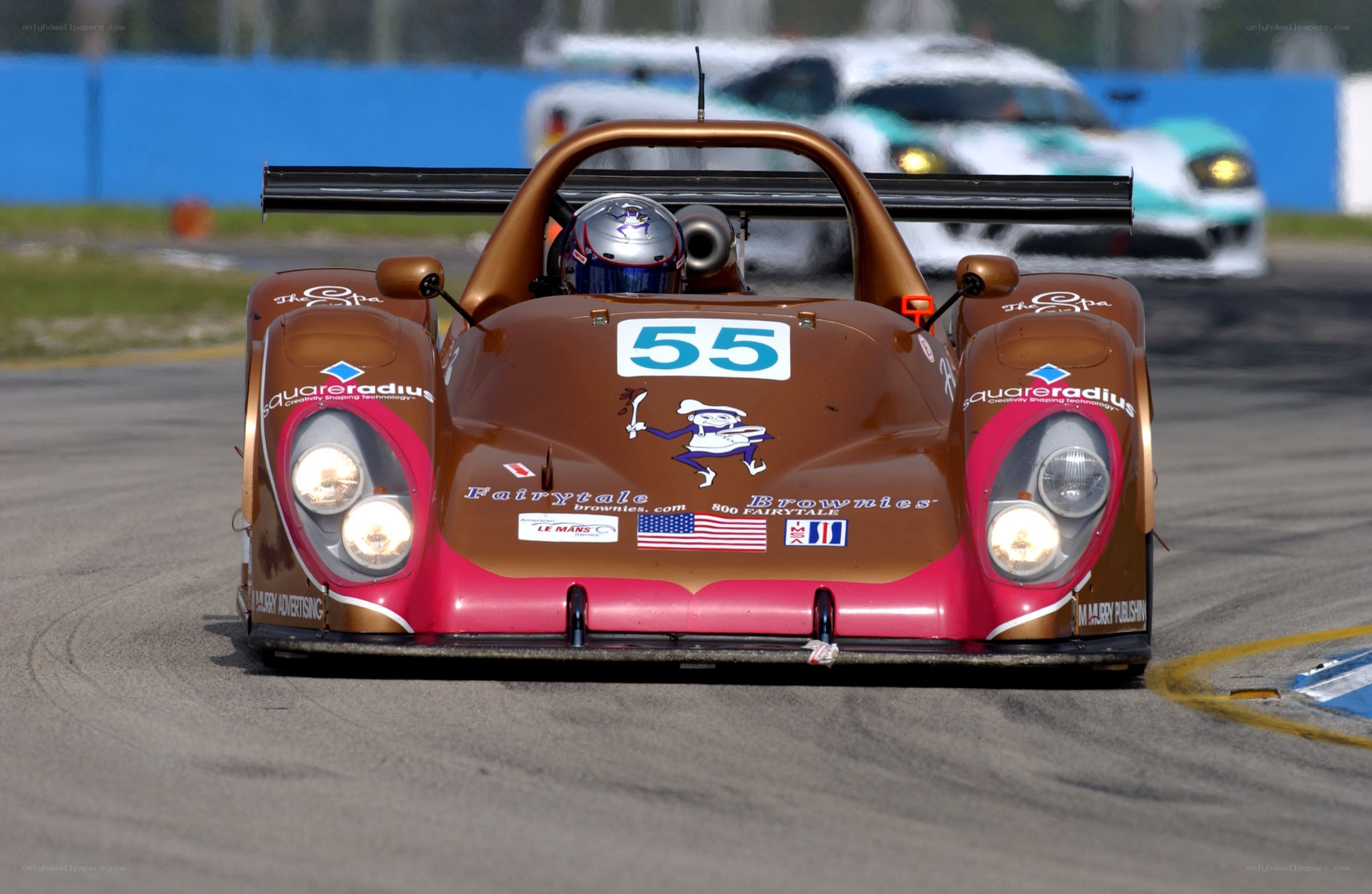 Race car on a track