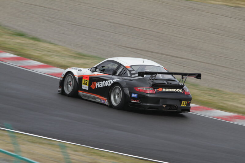 Race car on a track