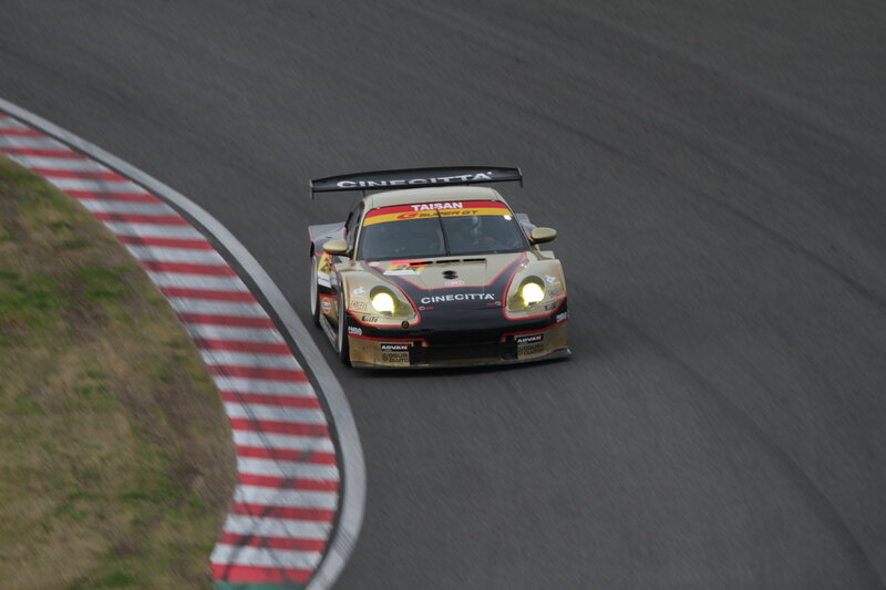 race car on a track