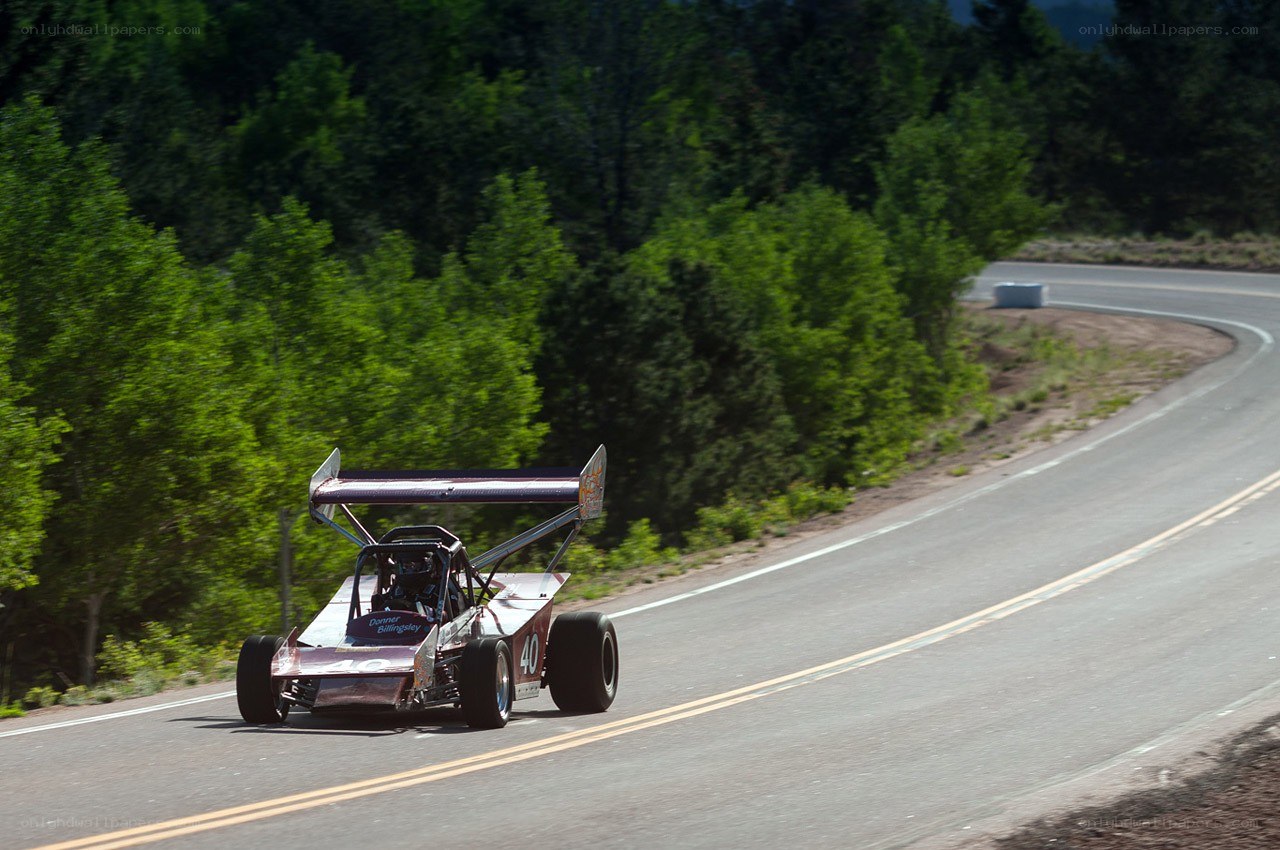 Race car on a winding road