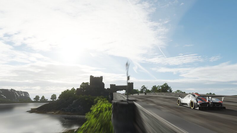 Race Car on Bridge