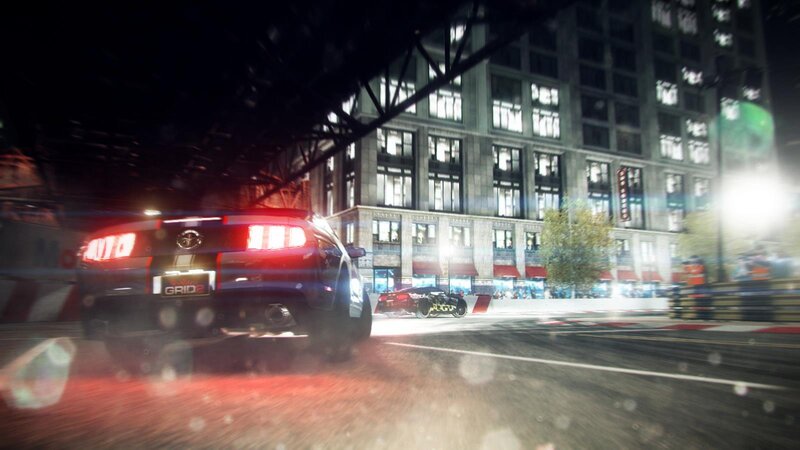 Race Car on City Street