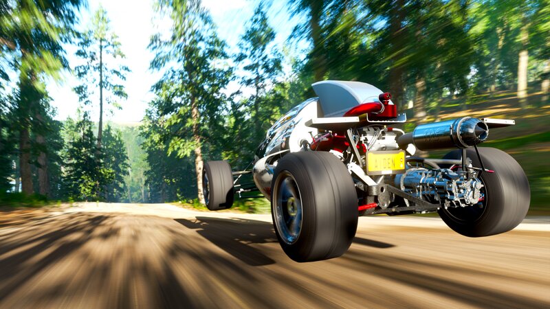 Race Car on Dirt Road