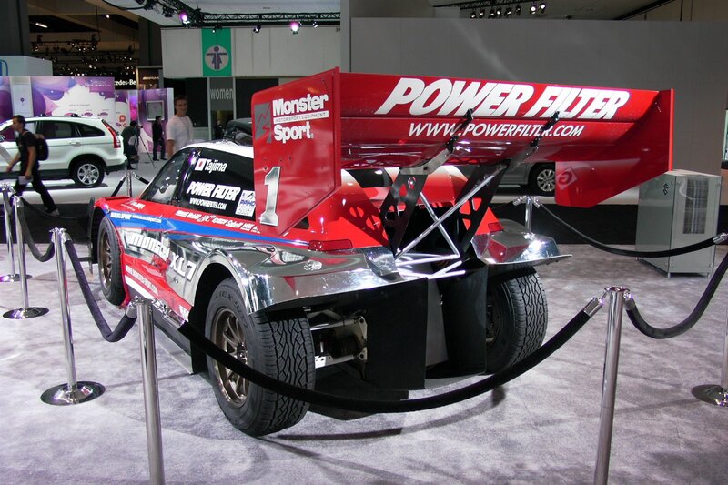 Race car on display at auto show