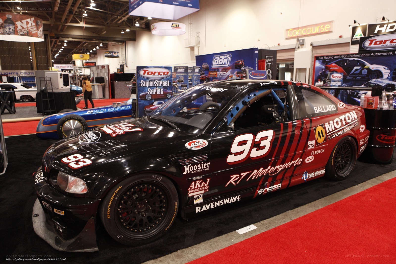 Race car on display at auto show