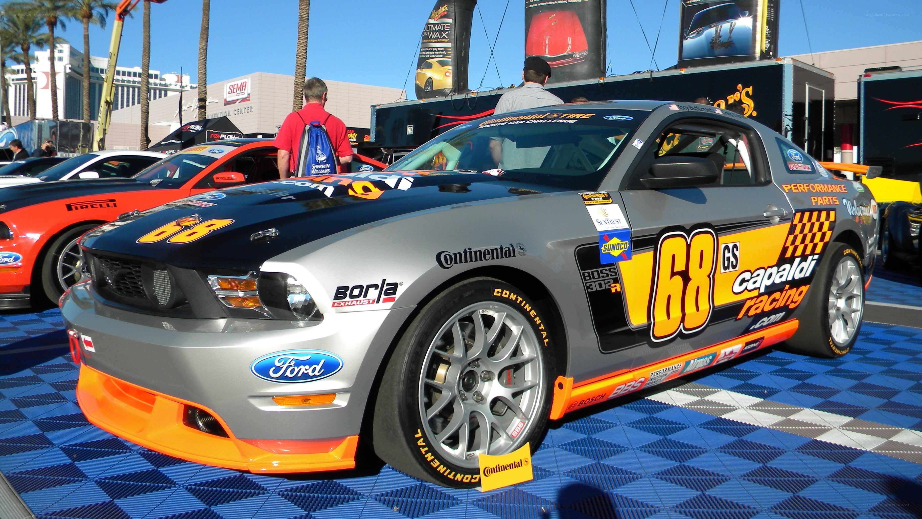 Race car on display at event