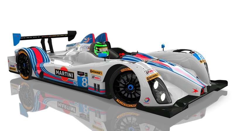 Race Car on Display — White, Neutral