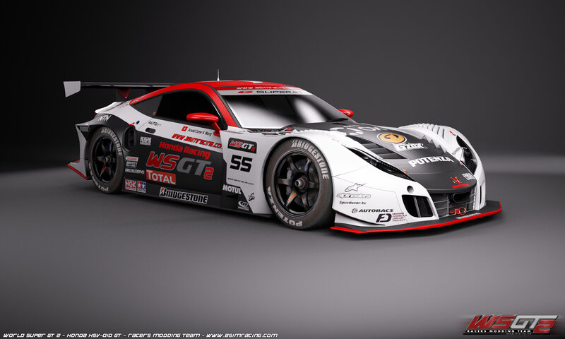 Race Car on Display — White