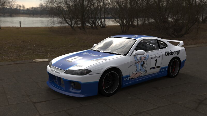 Race Car on Pavement